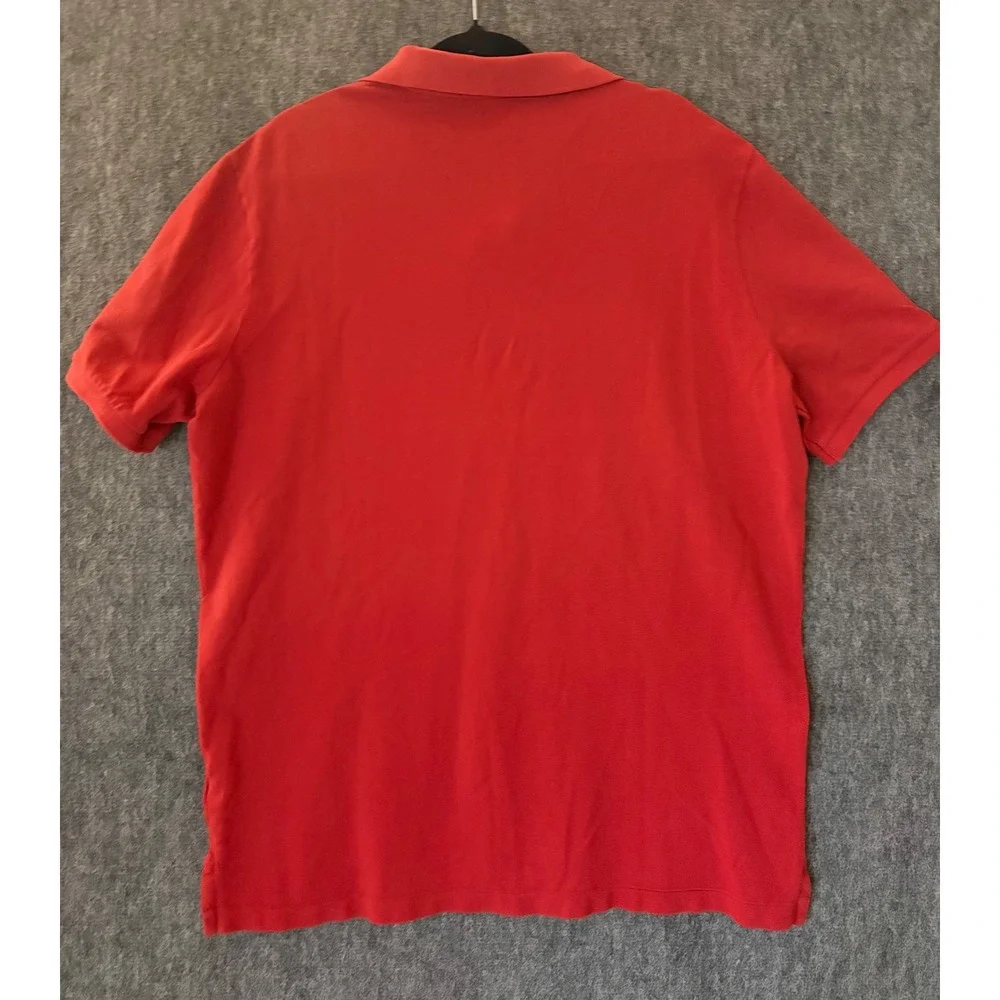 Polo Ralph Lauren Red Classic Fit Evening Post Embroidered Flag Polo Shirt Large